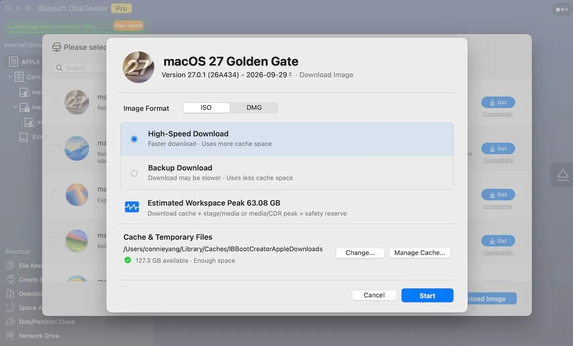 confirm download macOS 27 ISO