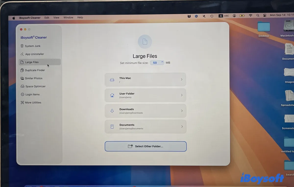 Make more space on Mac with iBoysoft Cleaner