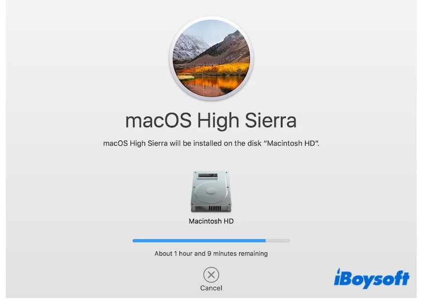 instalação do macOS High Sierra