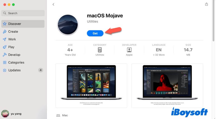 download macOS Mojave from App Store