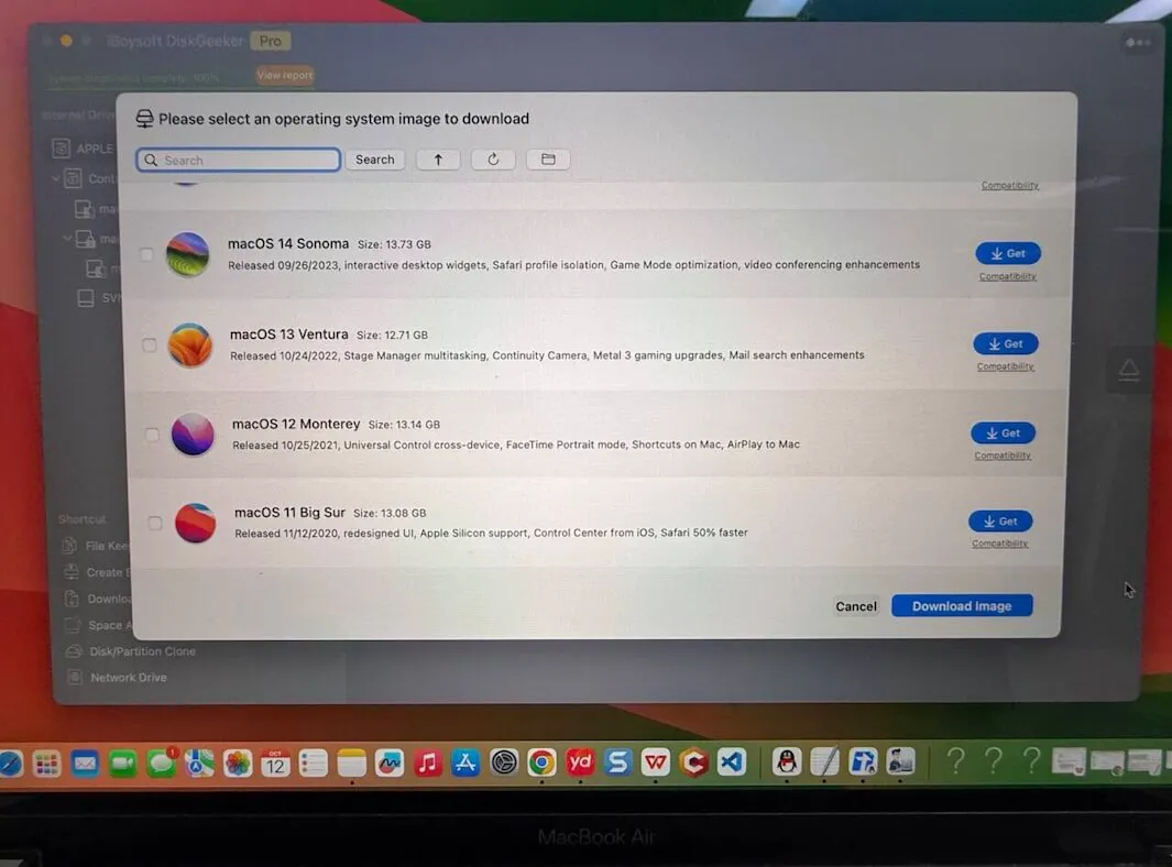 select macOS Monterey