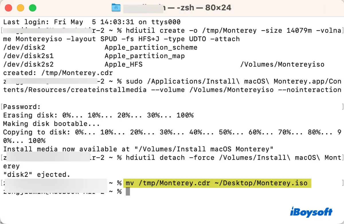 Convert the macOS Monterey CDR file to macOS Monterey ISO file