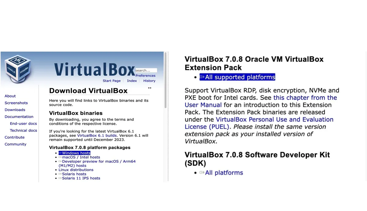 Download VirtualBox on your Windows PC