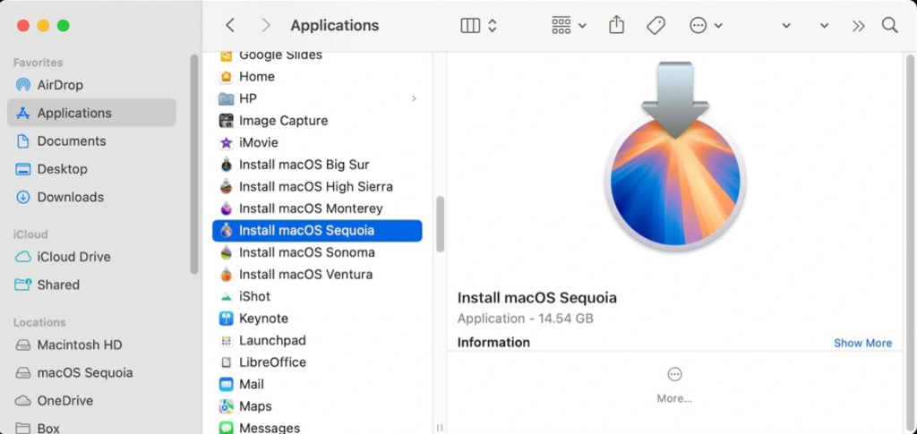 macOS Sequoiaアプリのインストール