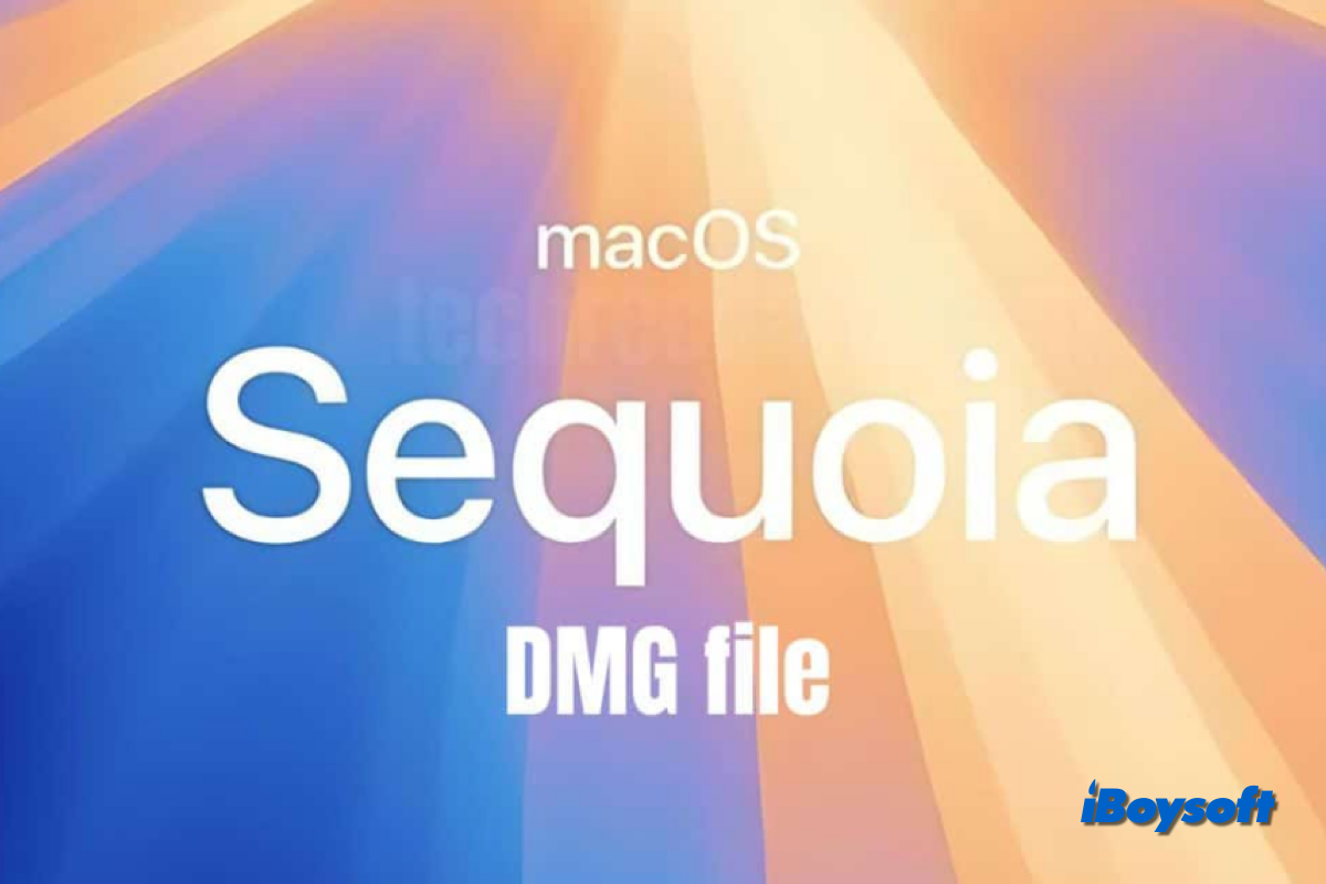 téléchargement du fichier DMG de macOS Sequoia