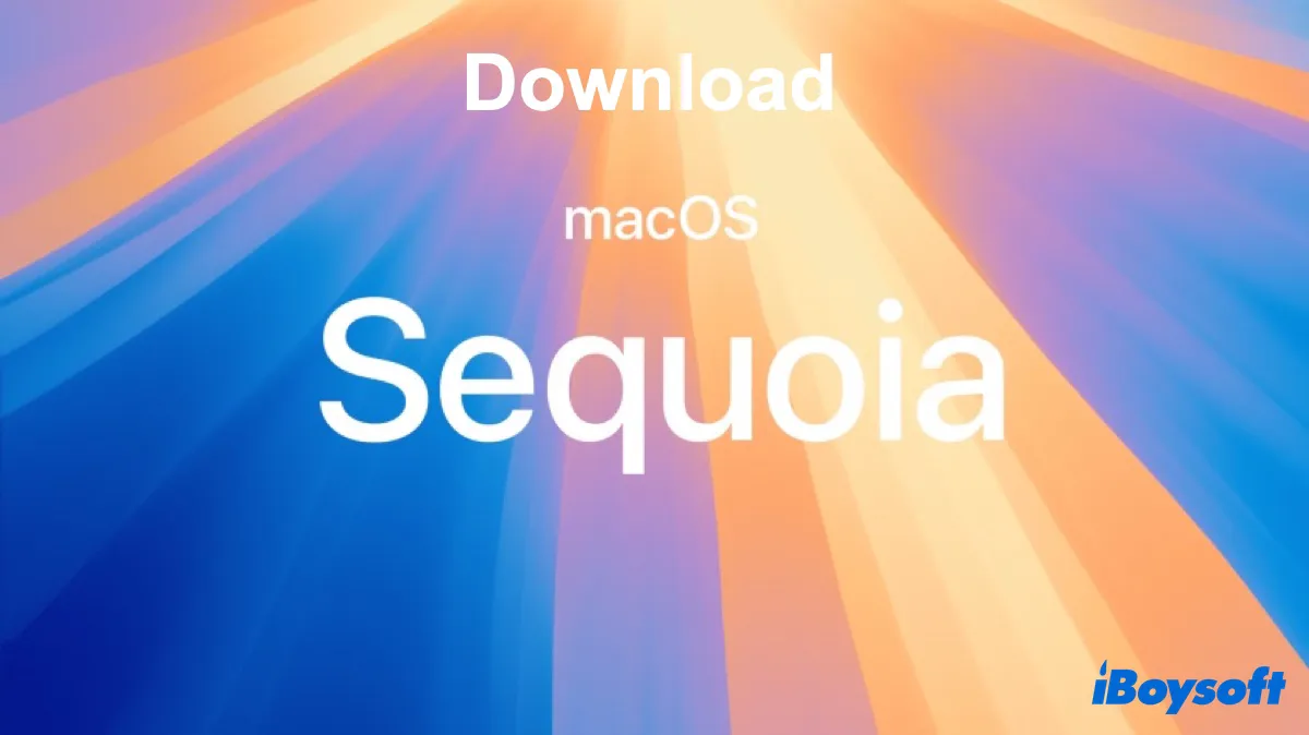 Téléchargement de macOS Sequoia