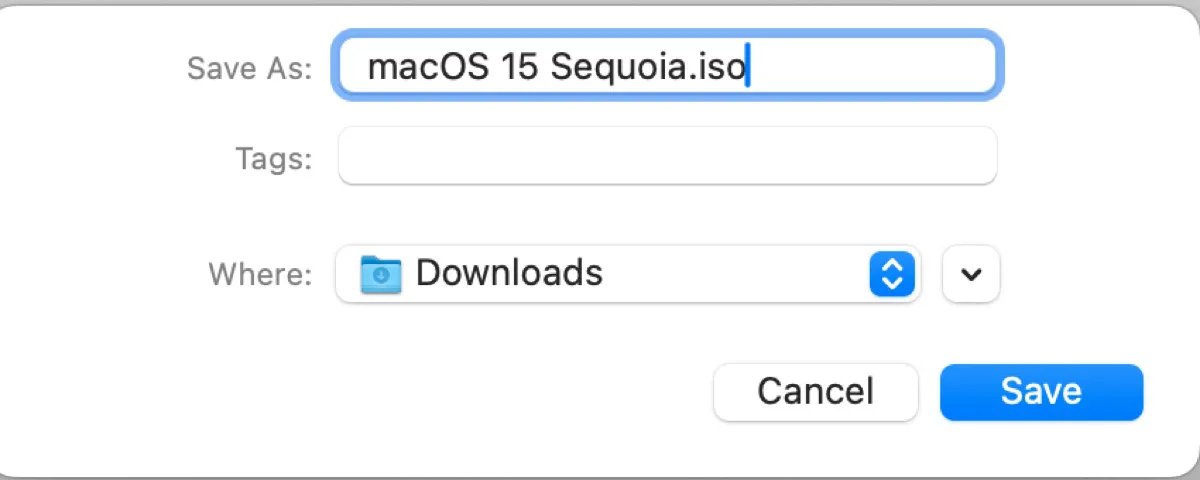 Téléchargement de macOS Sequoia ISO