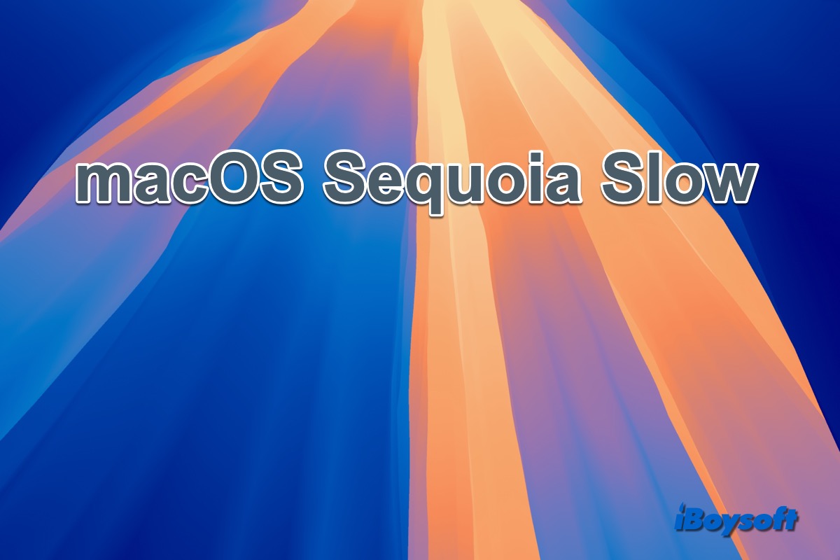 macos sequoia slow