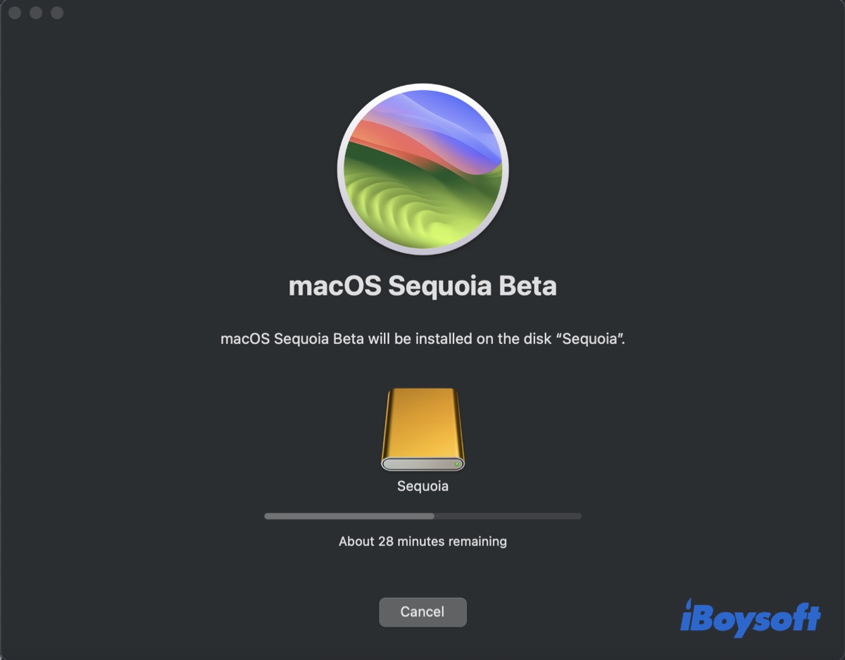 macOS Sequoia Update steckt