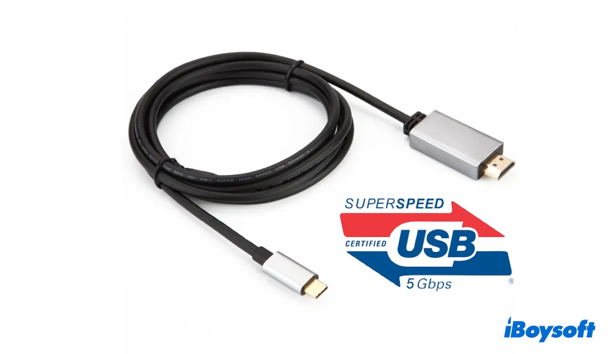Utilisez un câble certifié SuperSpeed plus
