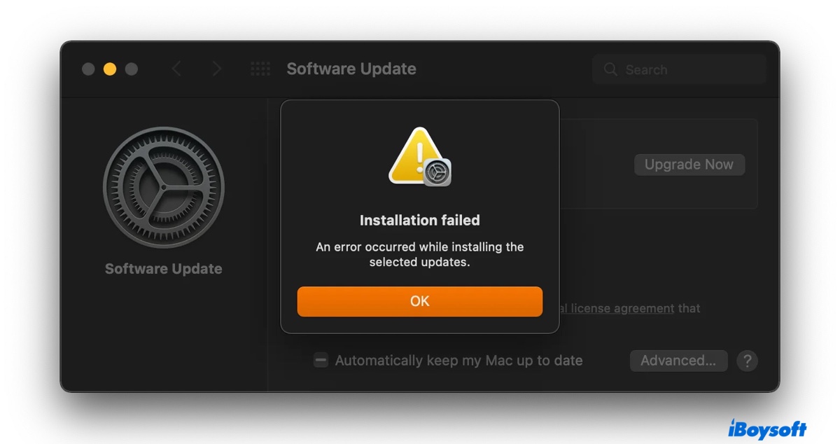La instalación de macOS Sonoma falló debido a problemas de descarga