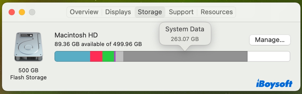 macOS System Data huge in Storage settings