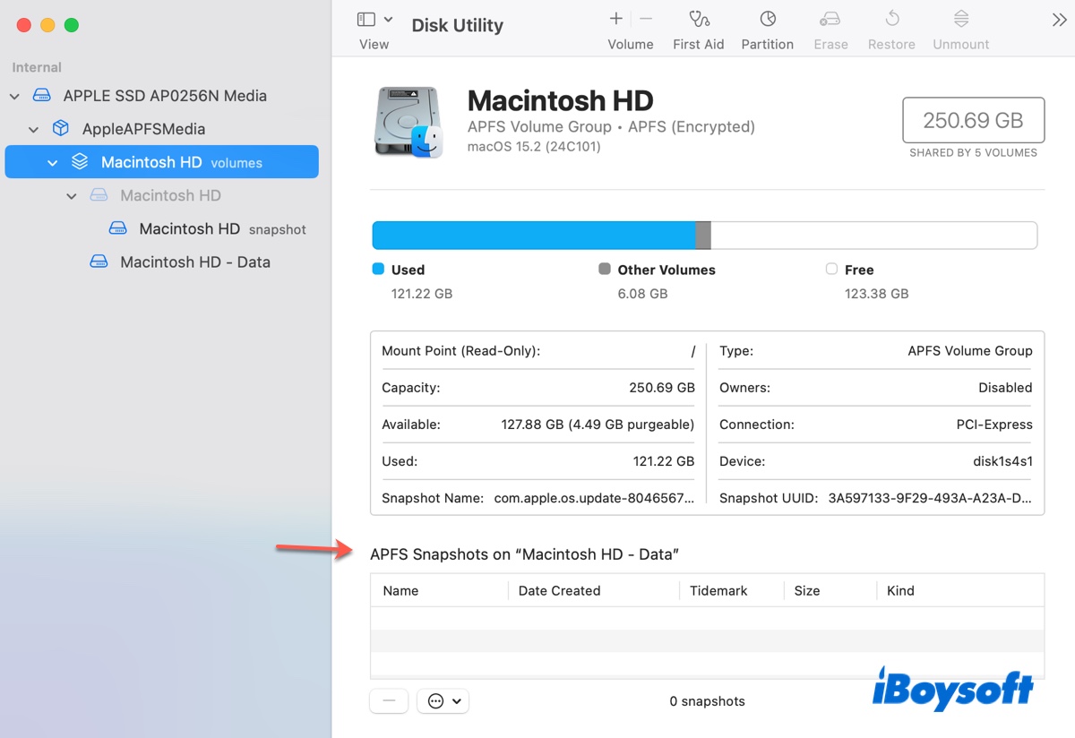 スペースをクリーンアップするためにTime Machineスナップショットを削除