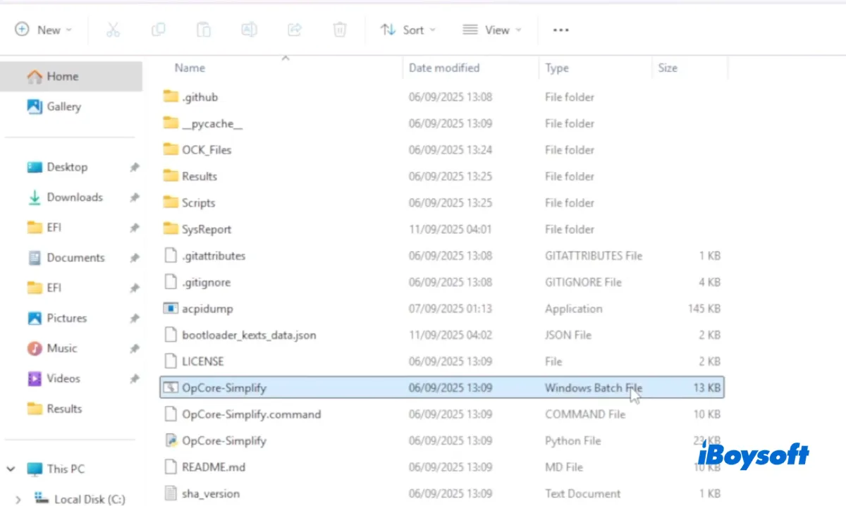 Executar o OpCore Simplify