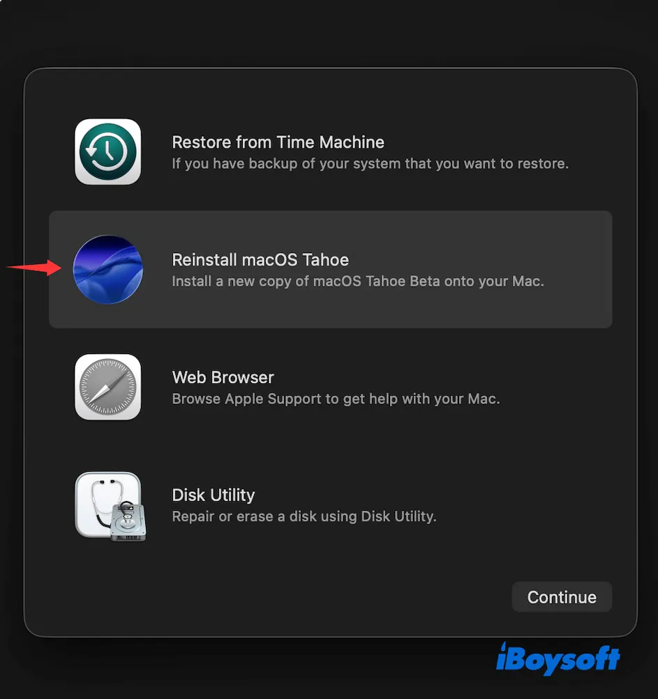 Reintall macOS Tahoe