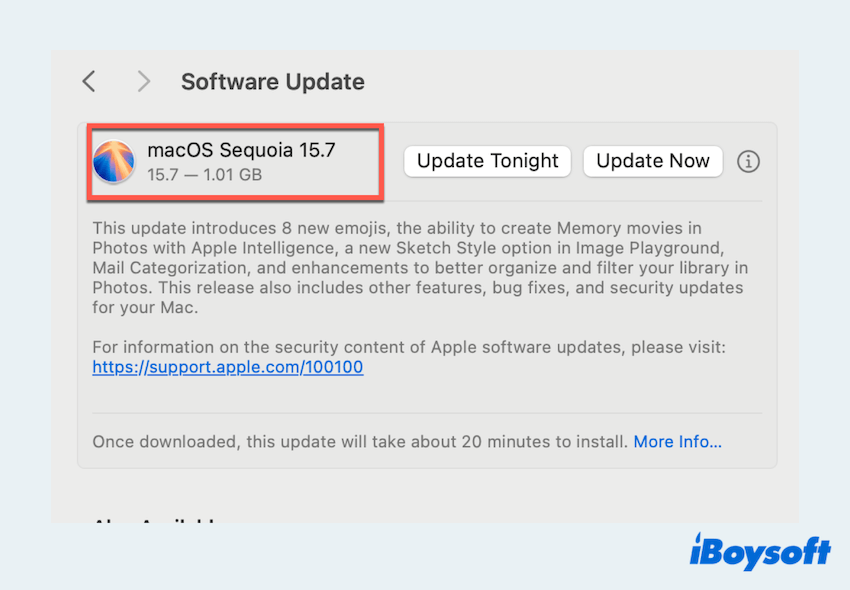 macOS Tahoe not found