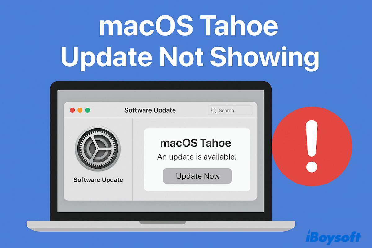 How to fix macOS Tahoe Update not showing