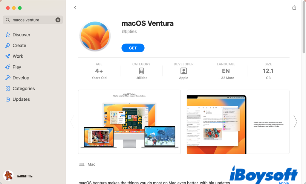 download macos ventura from app store