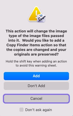 Como criar uma pasta de conversão de imagens no macOS