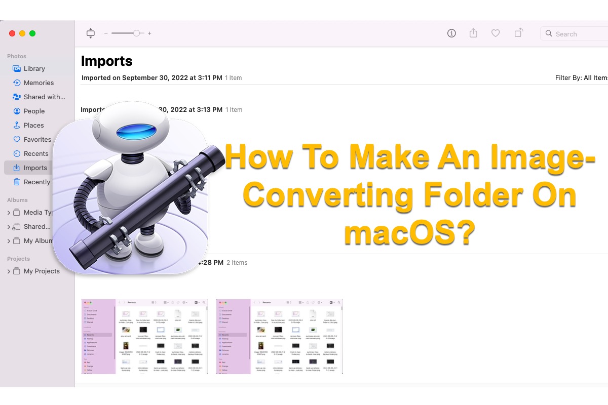 Comment créer un dossier de conversion d'images sur macOS