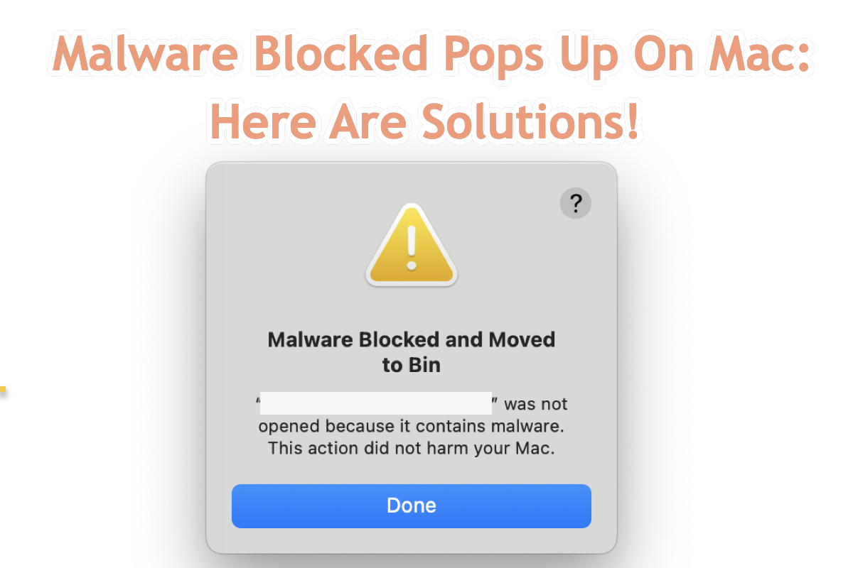 how to fix Malware Blocked pops up on Mac