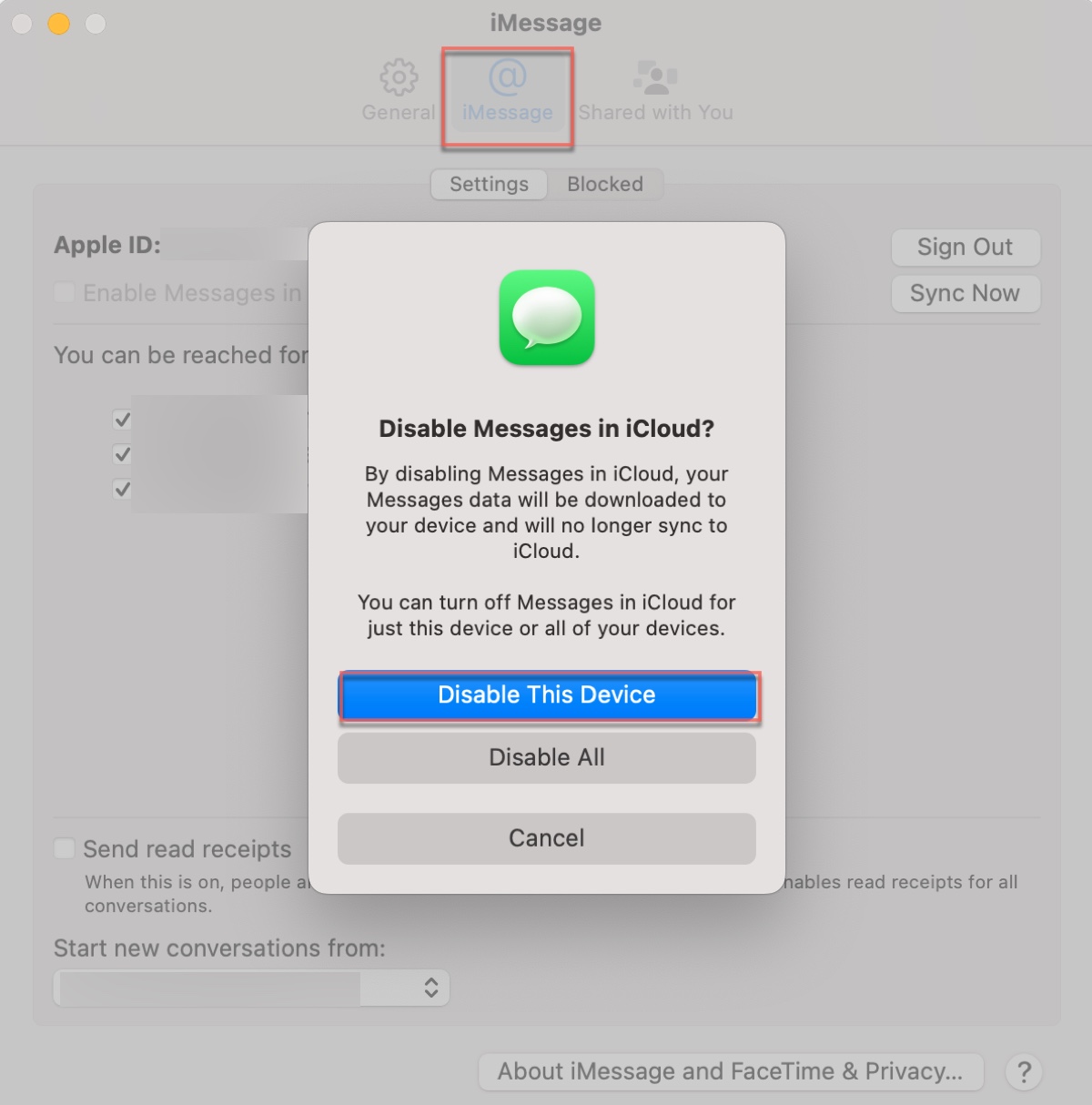 Macからメッセージを削除する方法