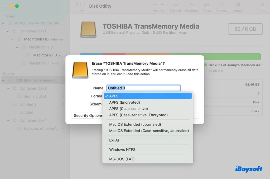 reformat external hard drive disk utility