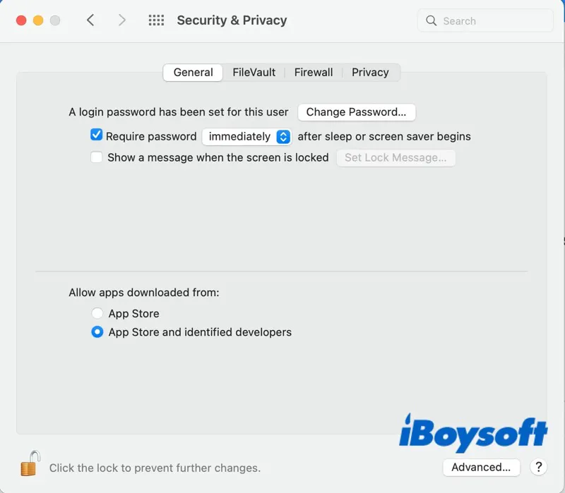security settings on macos monterey