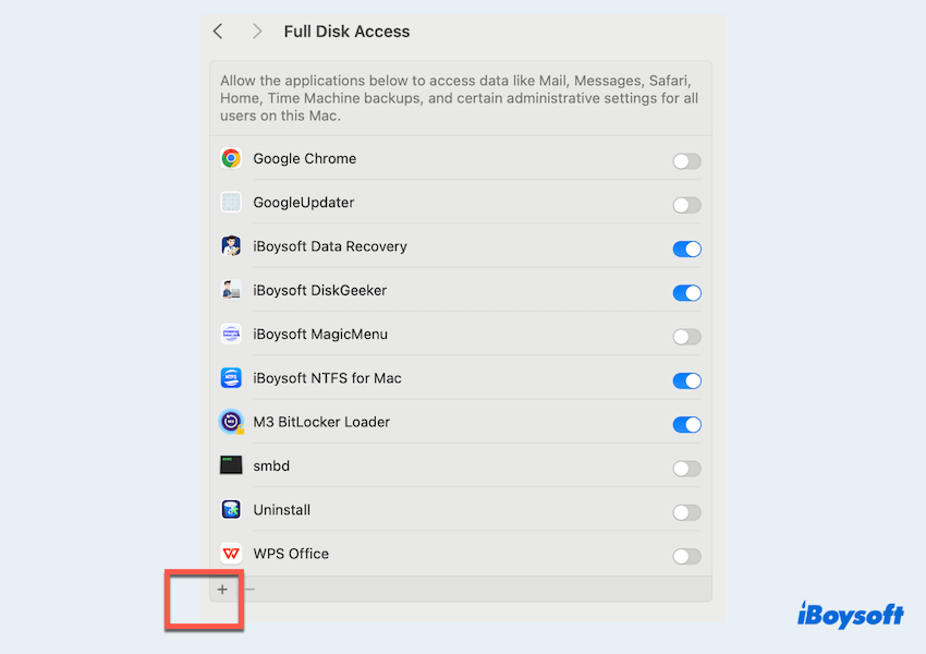 Ensure Office have the Full Disk Access