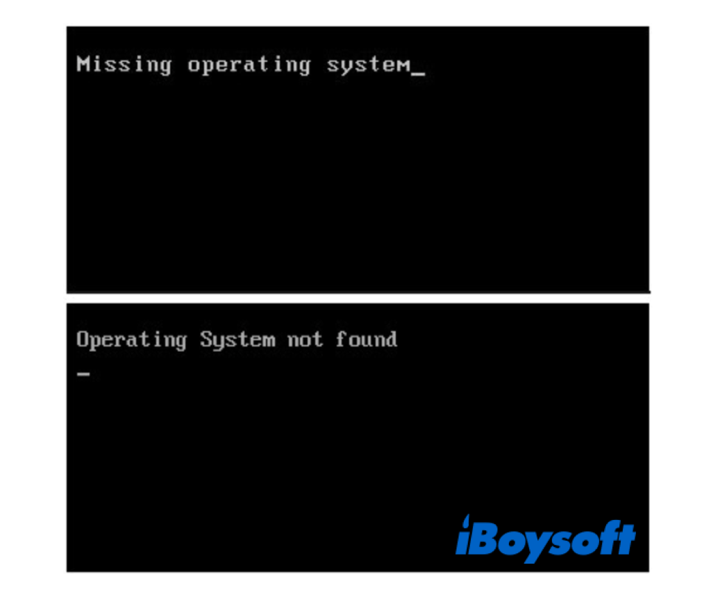 operating system not found