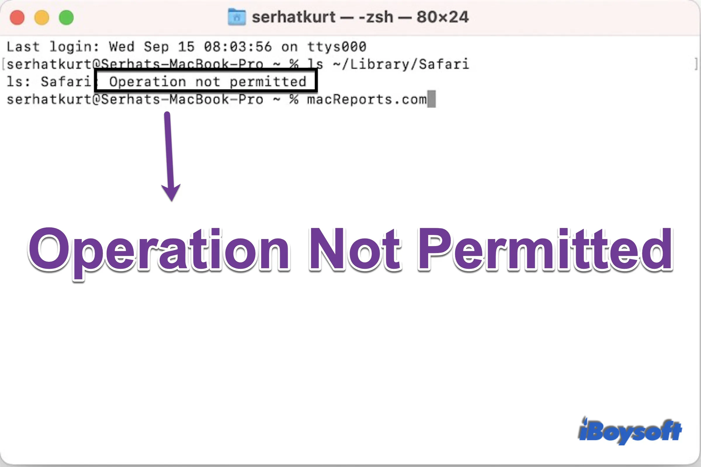 operation not permitted Mac Terminal