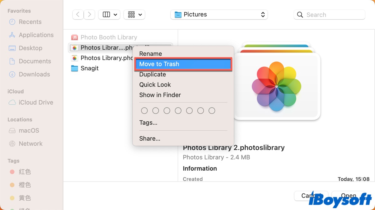 Remove the empty Photo Library