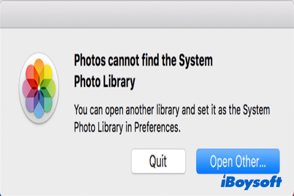 Qué hacer si Fotos no puede encontrar la Biblioteca de Fotos del Sistema en tu Mac / MacBook