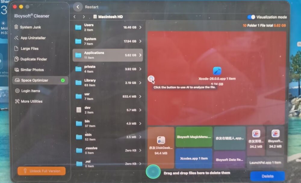 Optimize M1 Mac space usage