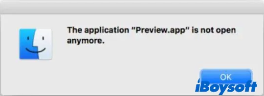 Preview not open on Mac