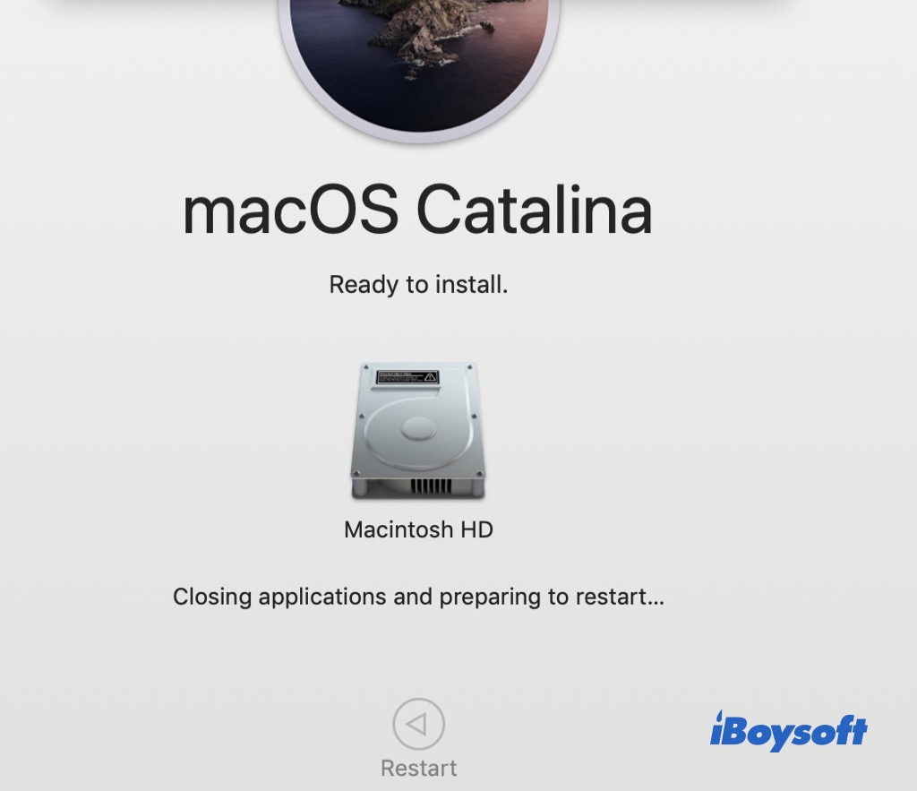 select disk to reinstall macOS