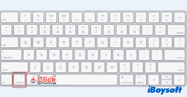 Rechtsklick auf dem Mac mit der Control-Taste und Klick