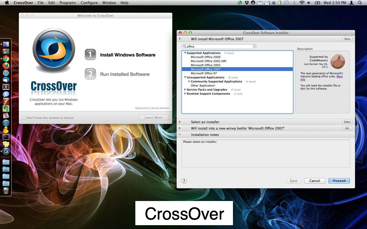 run Windows on Mac with CrossOVer