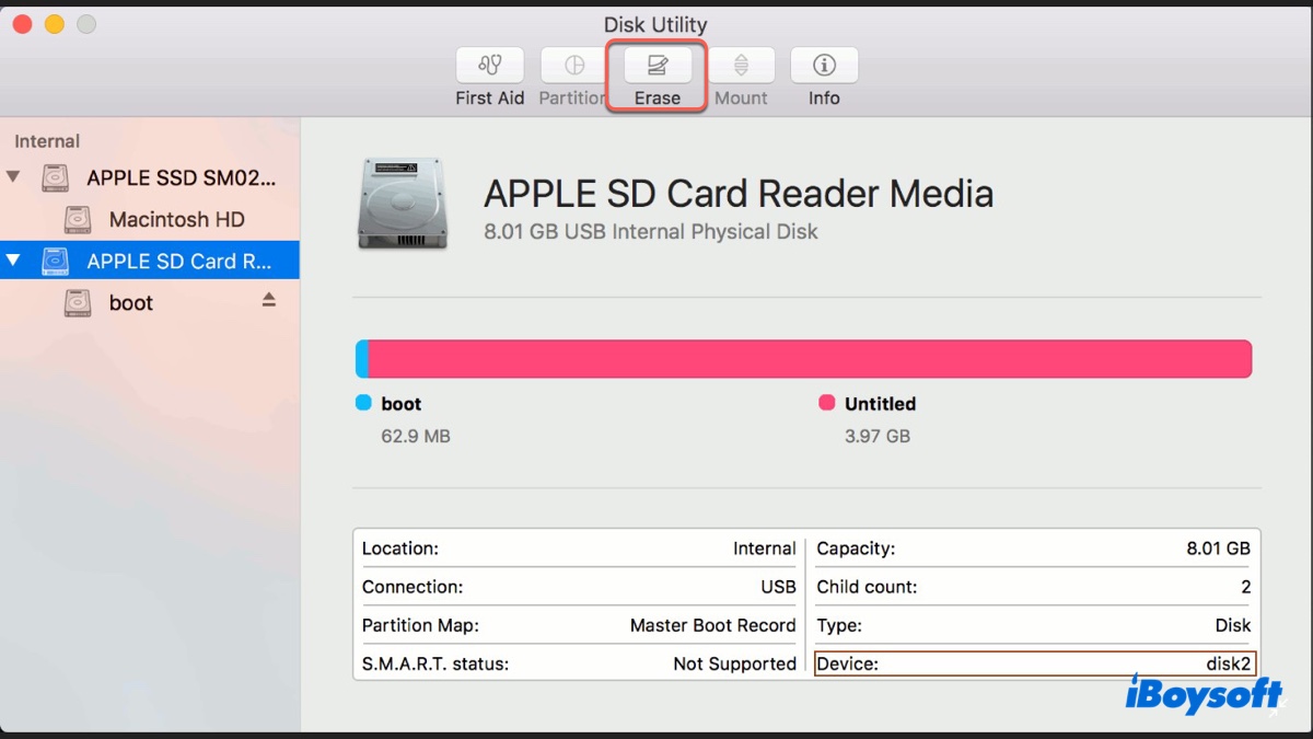 Comment formater une carte SD en lecture seule sur Mac