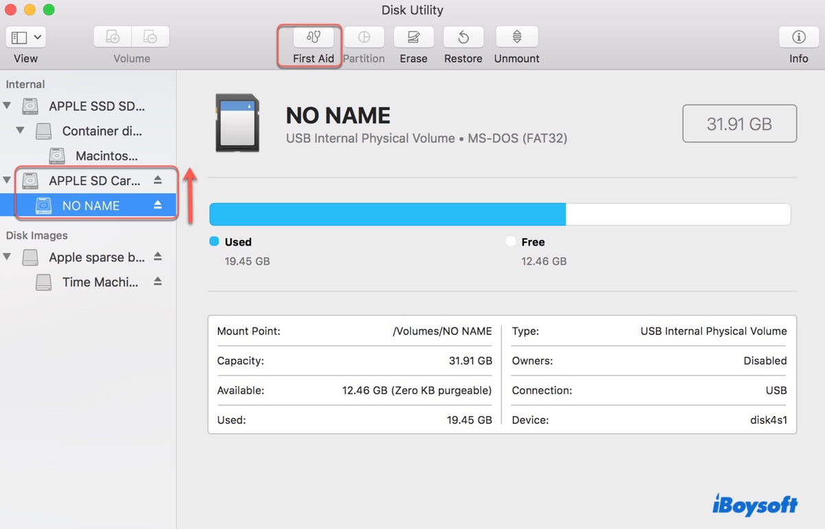 Cómo reparar tarjeta SD en Mac