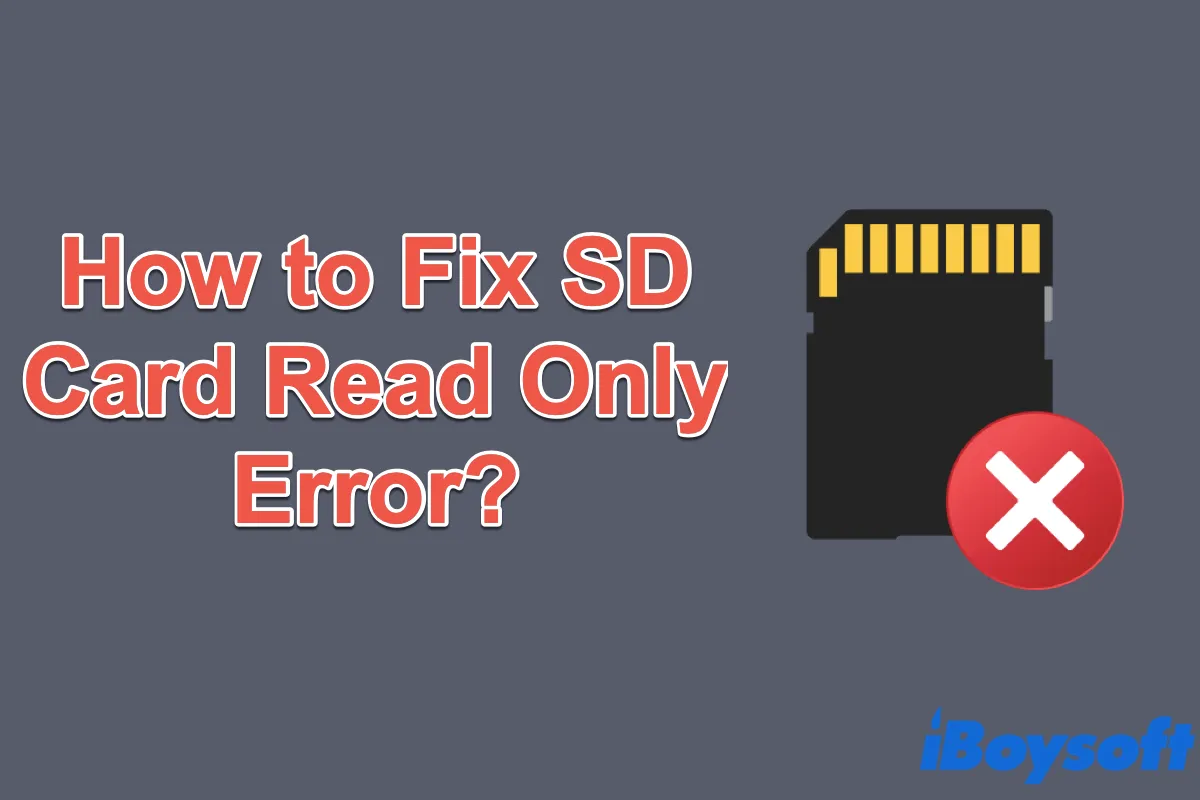 Anslået Forældet fup Proven] 5 Solutions to Fix the SD Card Read Only Error on Windows