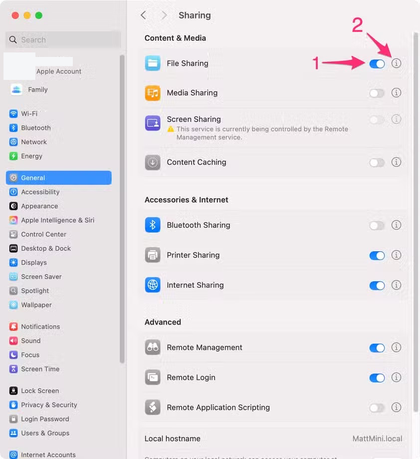 enable file sharing on Mac