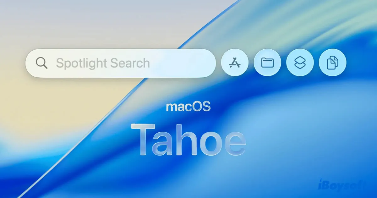 macOS Tahoe'da geliştirilmiş Spotlight araması