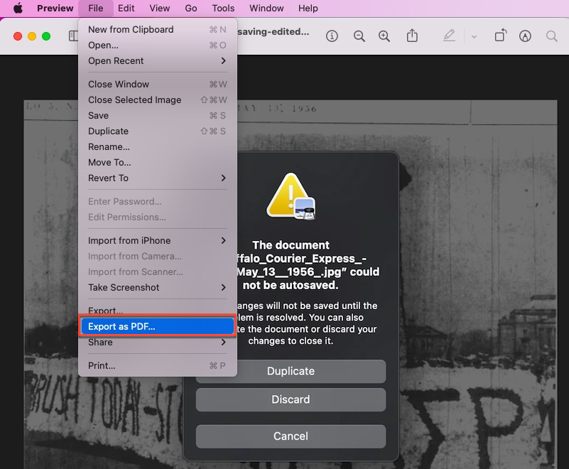 Como corrigir o Preview que não está salvando fotos editadas no Mac