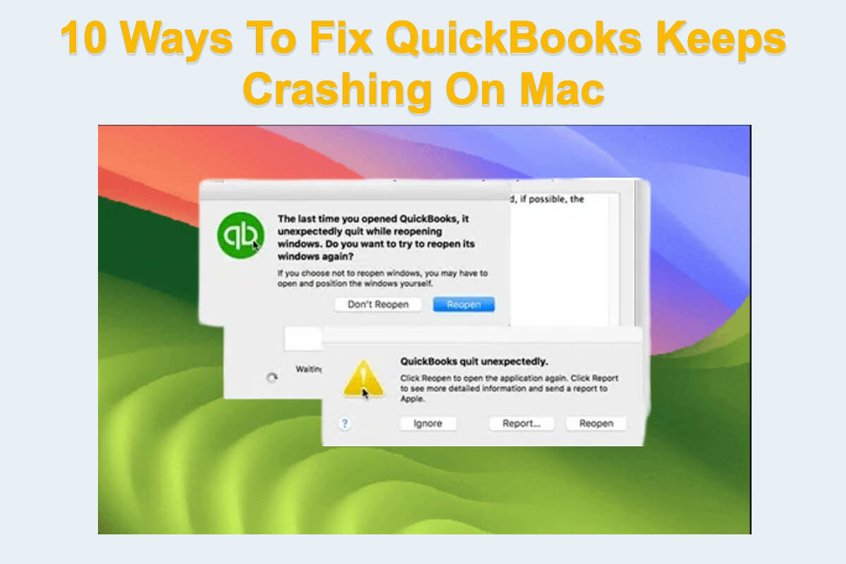QuickBooks stürzt auf Mac ab
