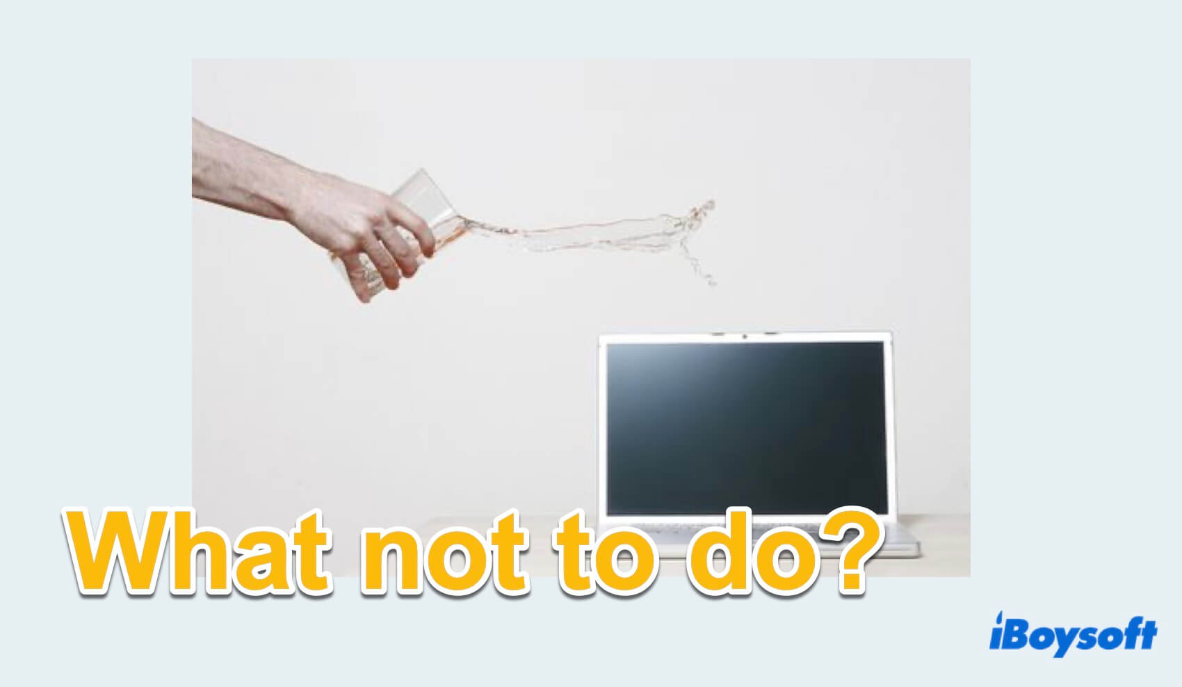 Was man nicht tun sollte, wenn man Wasser auf das MacBook verschüttet