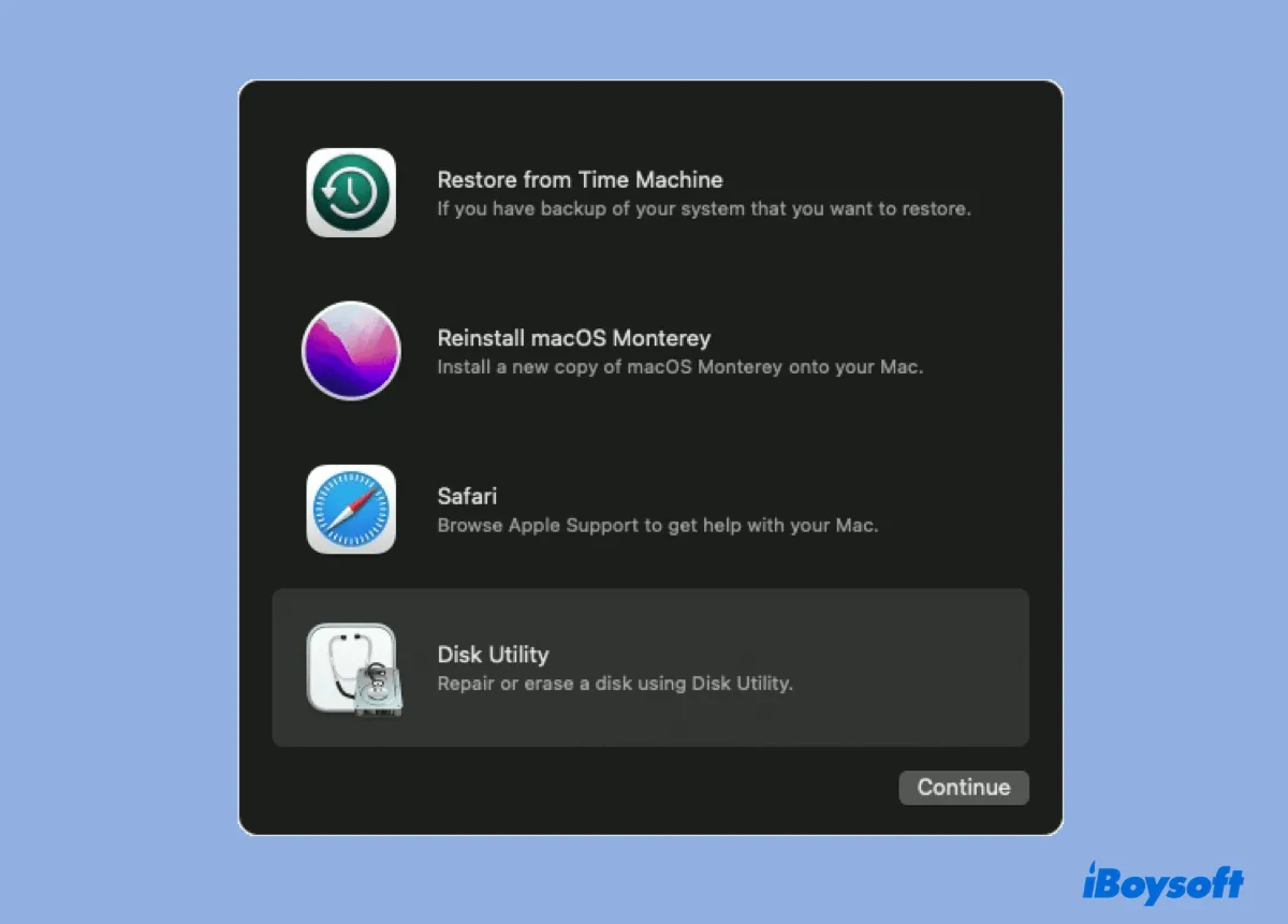 MacのリカバリモードでDisk Utilityにアクセスする方法