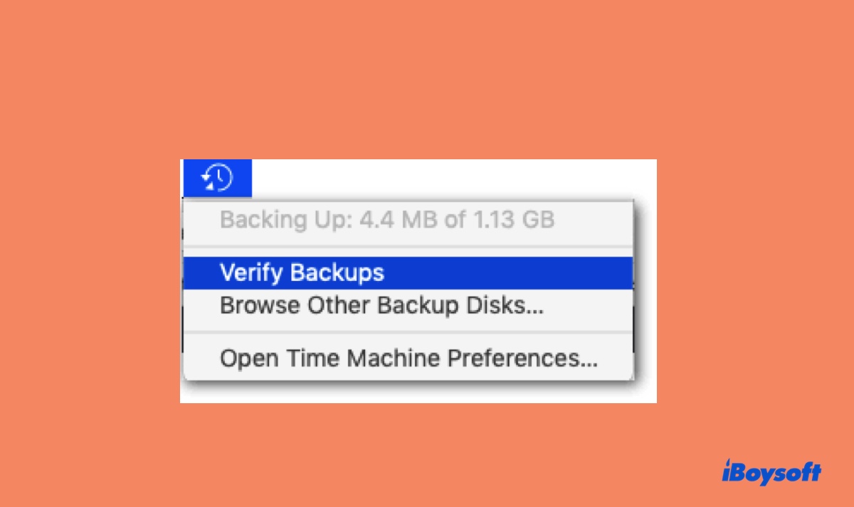 Verify Time Machine backusps on network drives