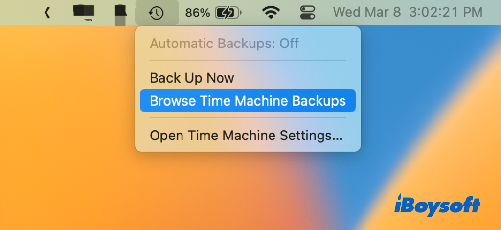 browse time machine backups