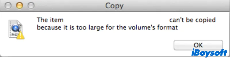 file is too large for the volumes format